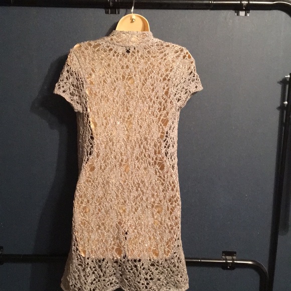 Eileen fisher silvery gray p/s open front sweater - Picture 3 of 4